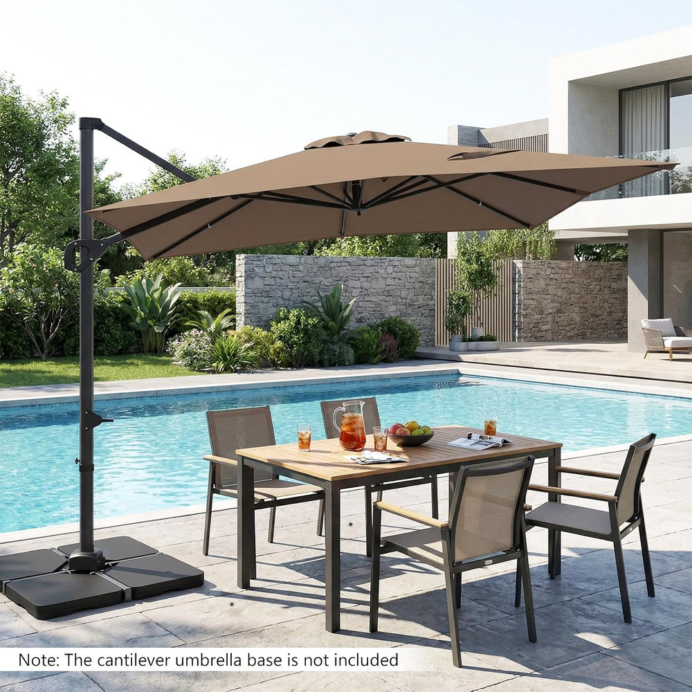 Tangkula 11 x 9 FT Patio Umbrella, Large Offset Cantilever Outdoor Umbrella w...