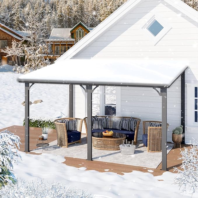 AECOJOY 14' x 10' Outdoor Hardtop Gazebo Pergola for Patio, 10x14 Lar...