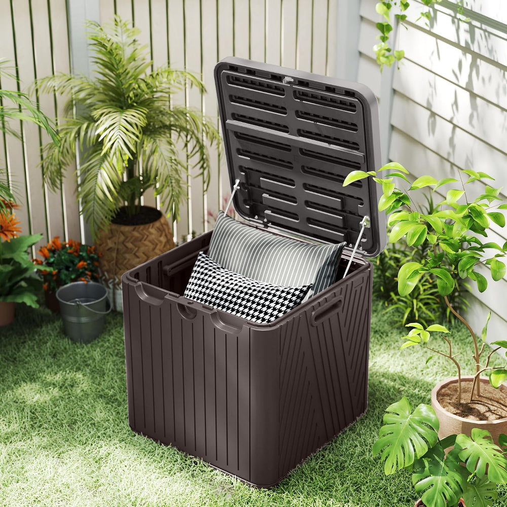 Kingdura 60 Gallon Outdoor Storage Box, Waterproof Resin Deck Box for Indoor ...