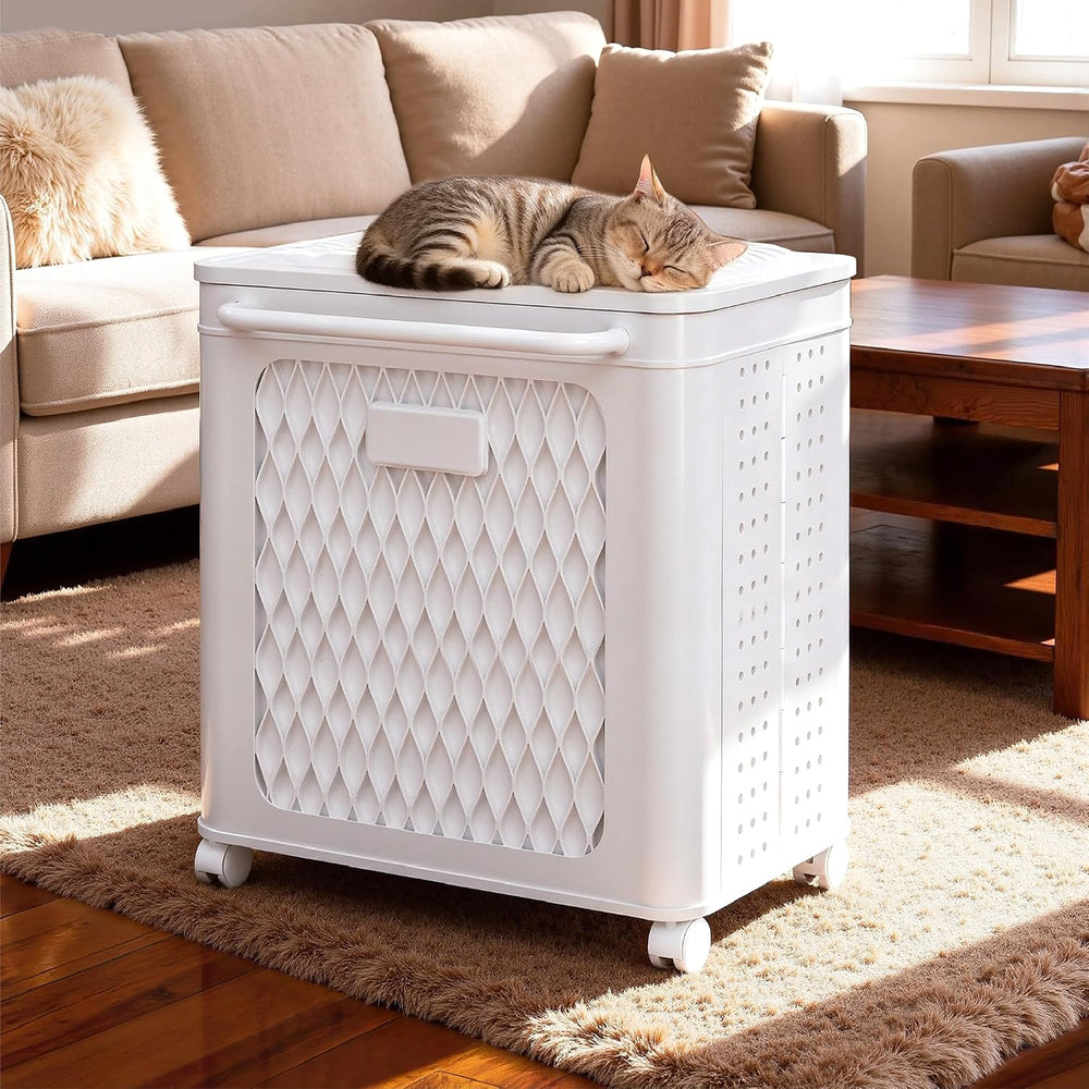 VECELO Deck Box, Outdoor Storage Box with Wheels and Lid, Waterproof Storage ...