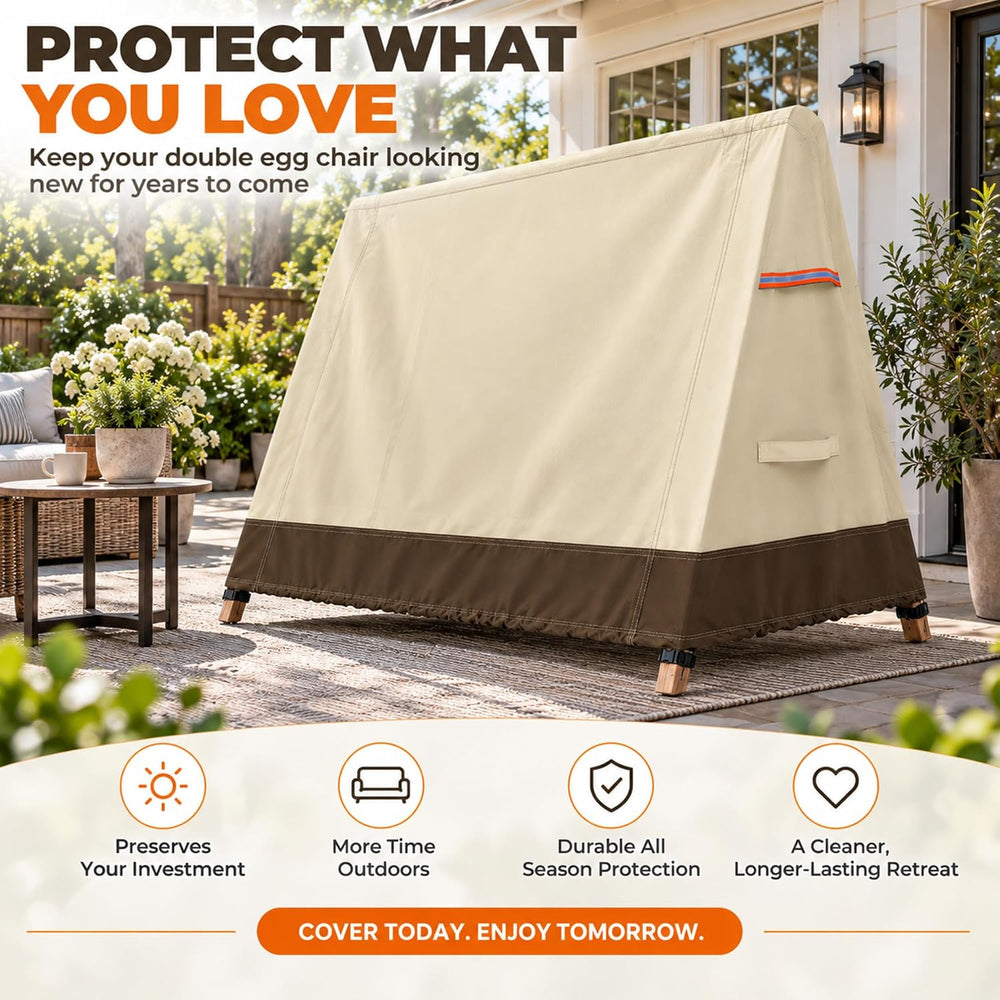 Porch Swing Covers Waterproof, Heavy Duty A Frame Swing Canopy, 72x67x55
