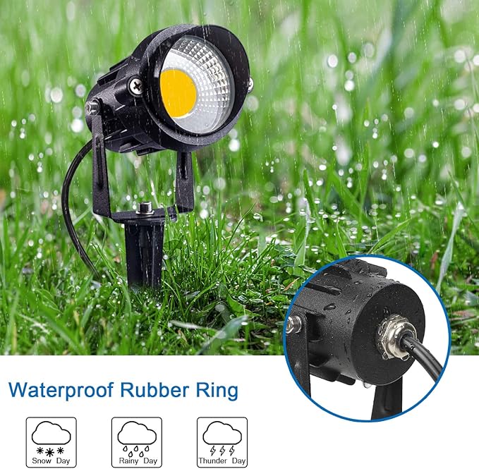 SUNVIE LED Outdoor Spotlight 12W Landscape Lighting 120V AC Waterproof Landsc...