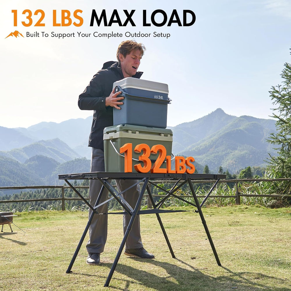 Portal 4 ft Folding Camping Grill Table Heavy Duty Portable Outdoor for BBQ
