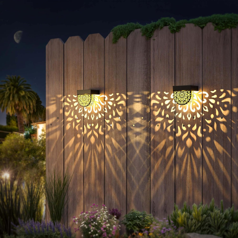 Solar Fence Lights 6 Pack Solar Deck Step Wall Lights Outdoor Waterproof LED ...