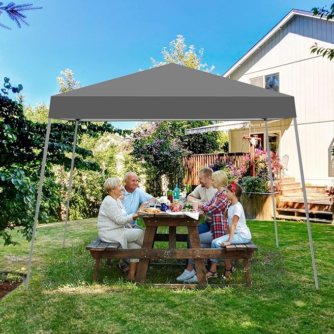 Canopy Tent, 10X10 FT Pop Up Canopy Outdoor Instant Tent Slant Legs with Carr...