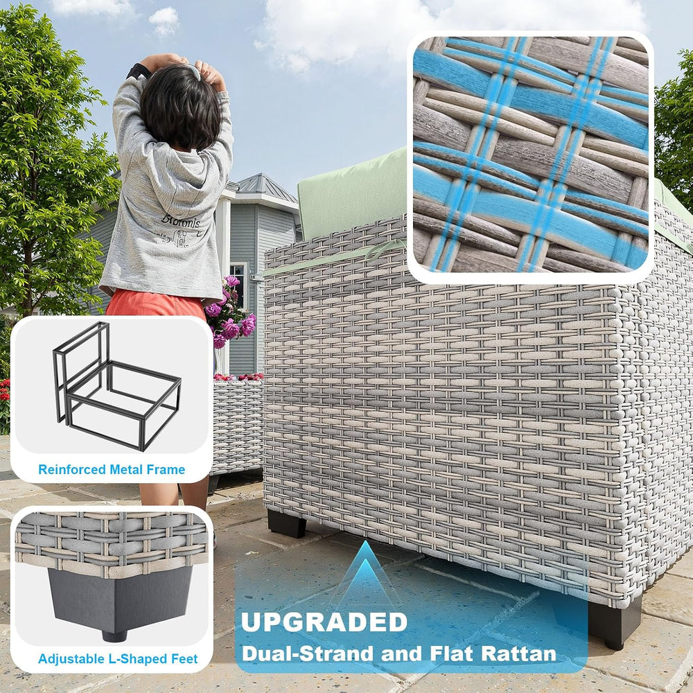 Outdoor PE Wicker Rattan Modular Patio Sectional Sofa Set