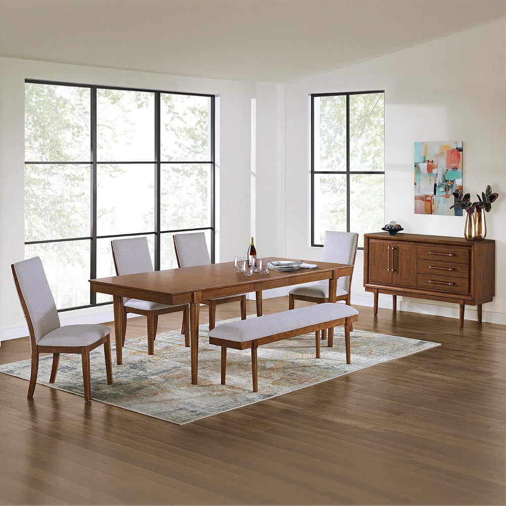 Signature Design by Ashley Dining Bench, 59" Backless Upholstered Wood