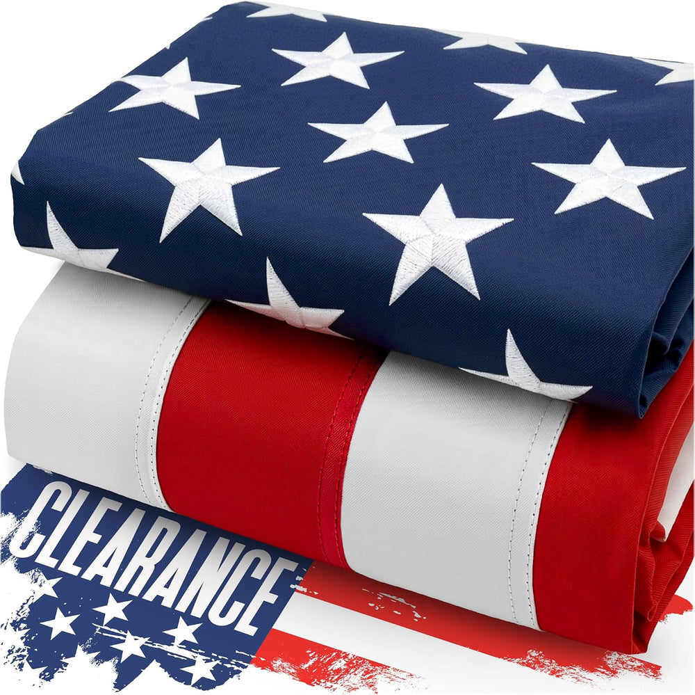 American Flag - Heavy-Duty US Flag - Embroidered Stars - Nylon USA Flag Built...