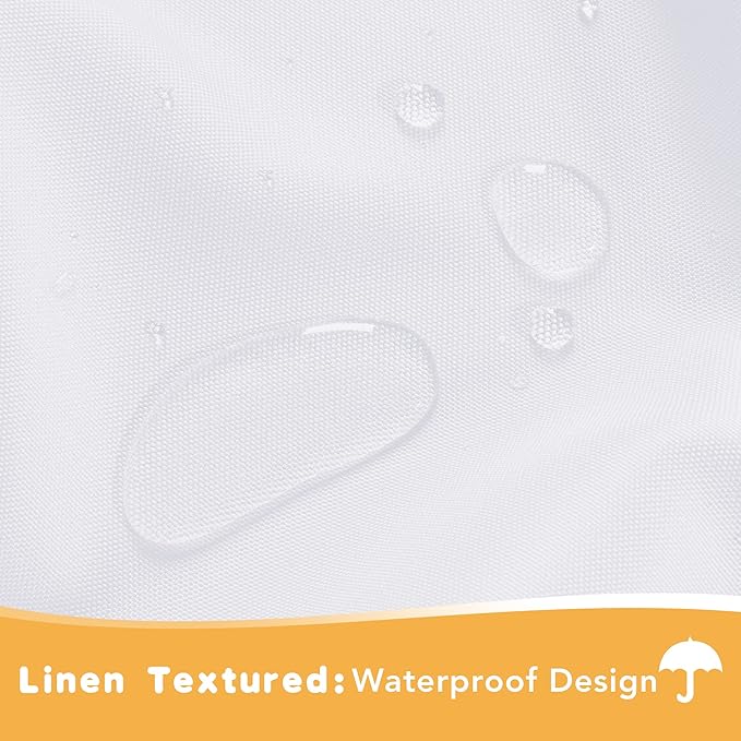HolidayIdeas Outdoor Curtains for Patio Waterproof, 2 Panels - 84 x 84 Inch -...