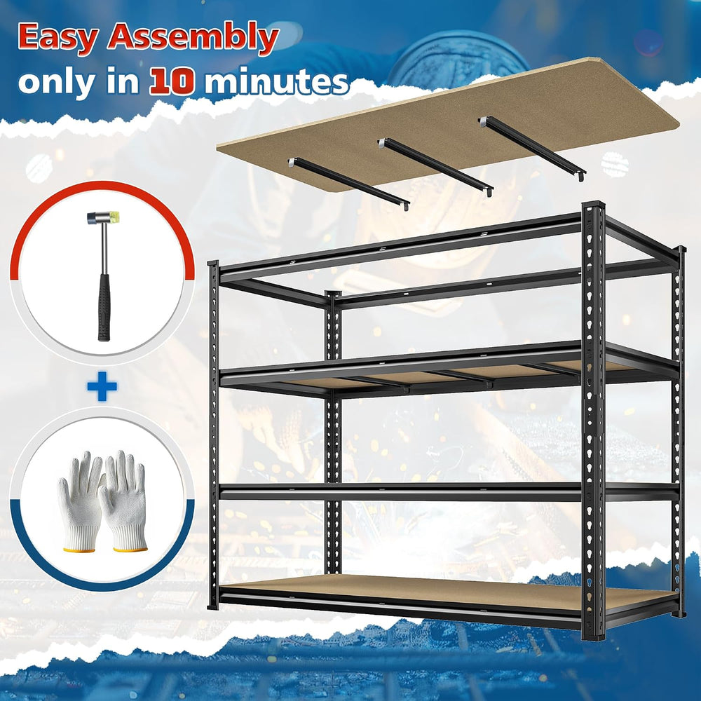 DurayLoly 55" W Heavy Duty Garage Shelf,Storage Shelves for Basement