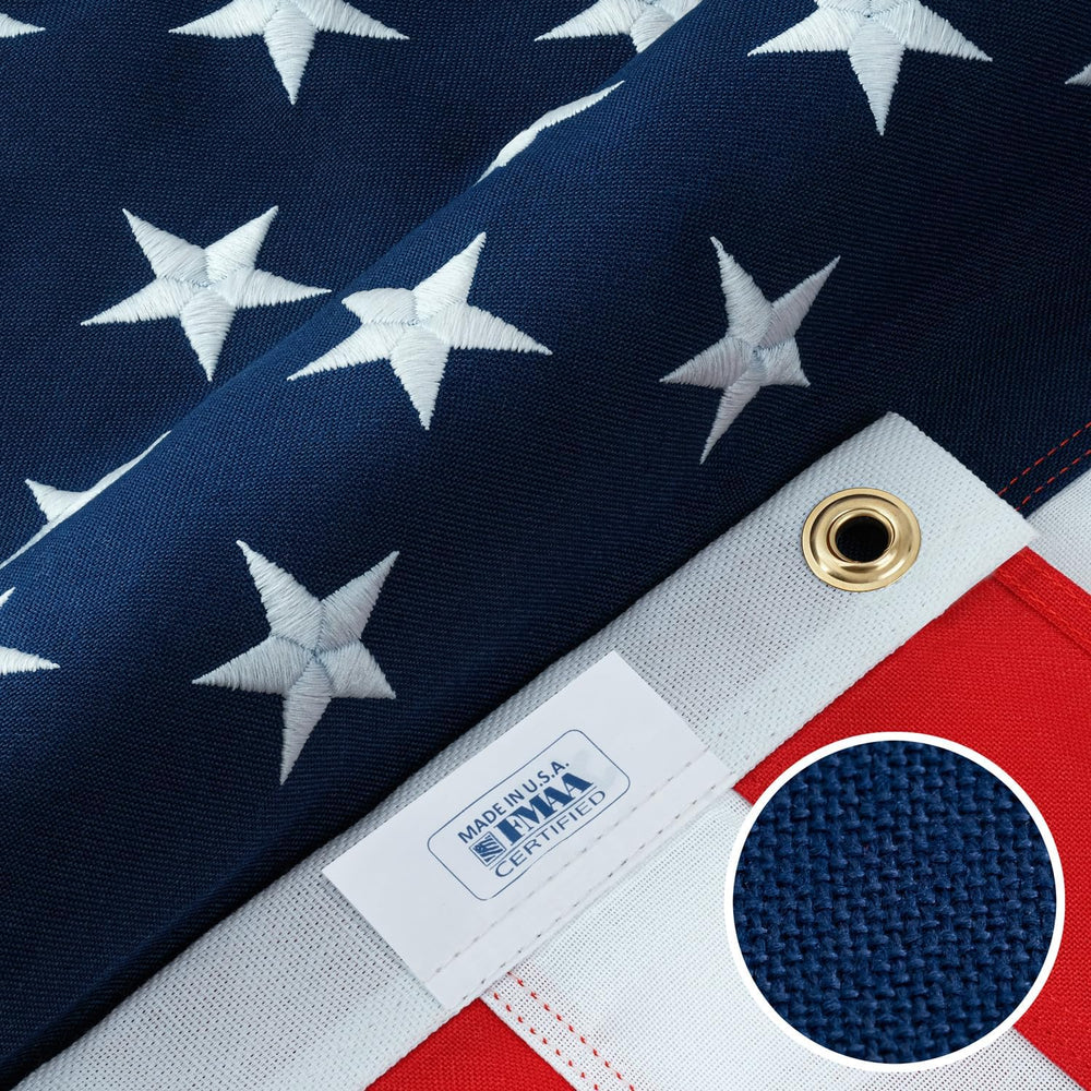 American Flags for Outside 3x5-100% Polyester MADE IN THE USA -Indestructible...