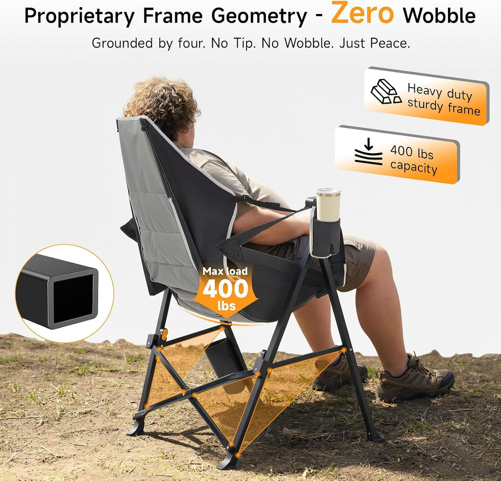 Hammock Camping Chair Set of 2 with Adjustable Backrest