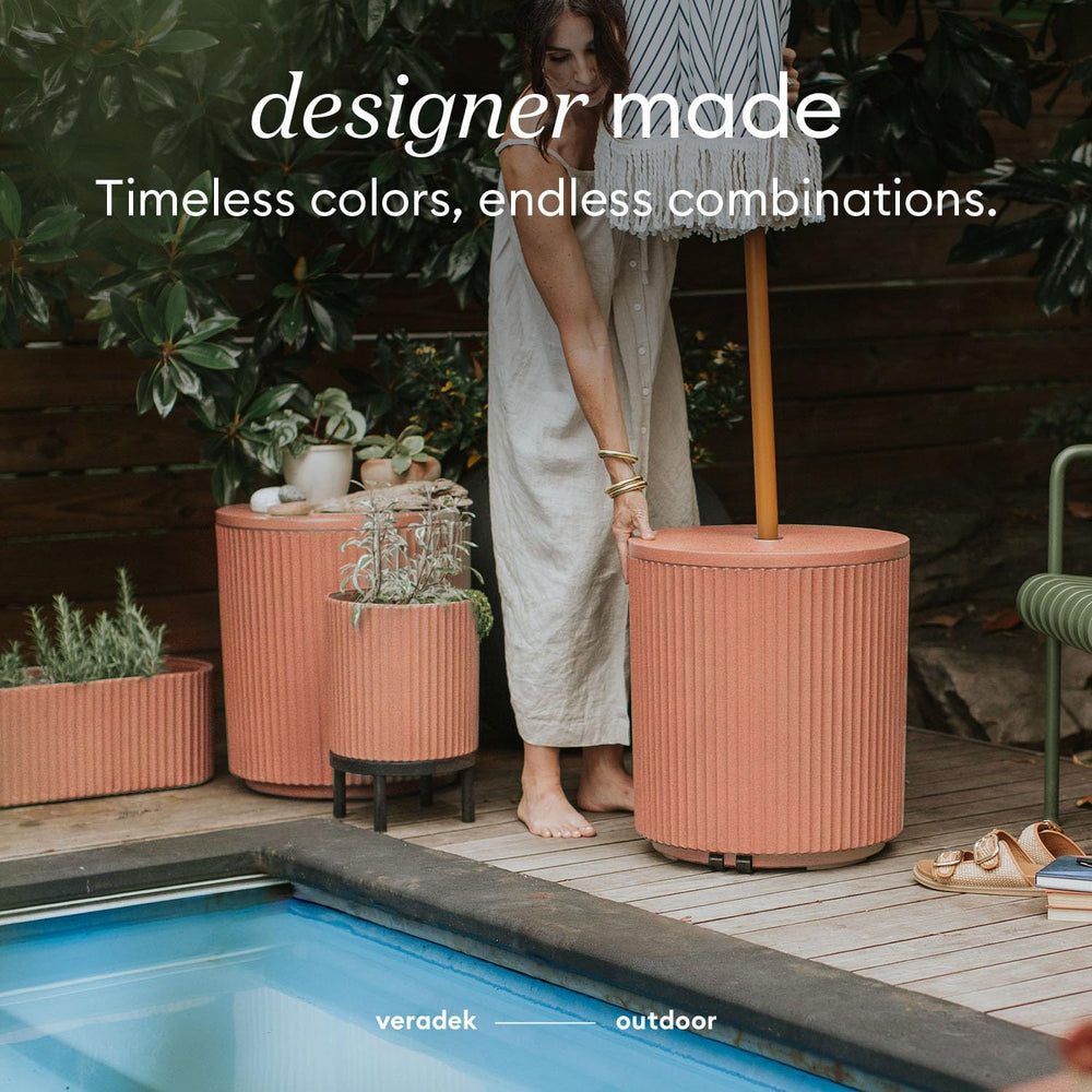 Terracotta Demi Shade Side Table by Veradek