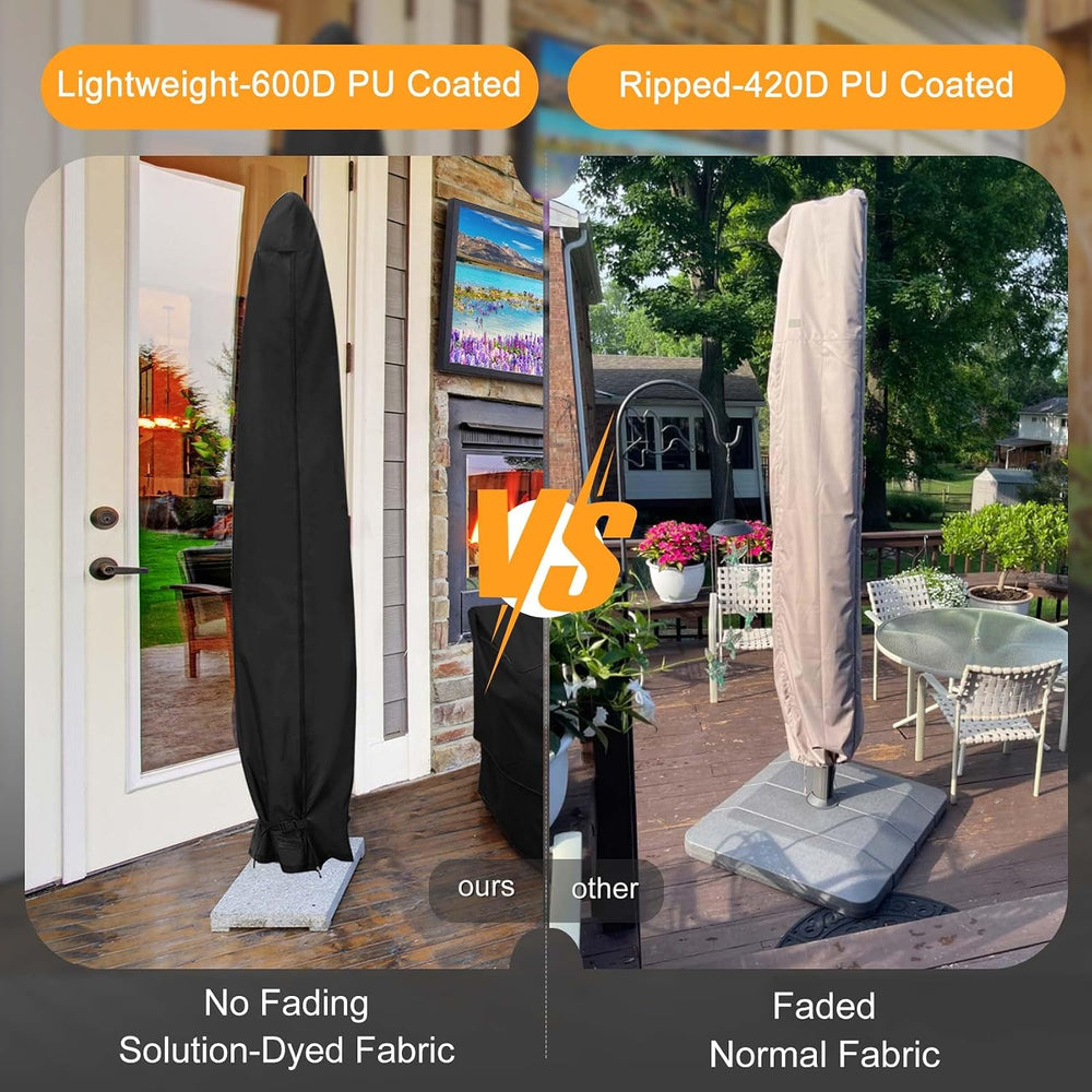NettyPro Patio Umbrella Cover Outdoor Waterproof Cantilever Parasol Banana Um...