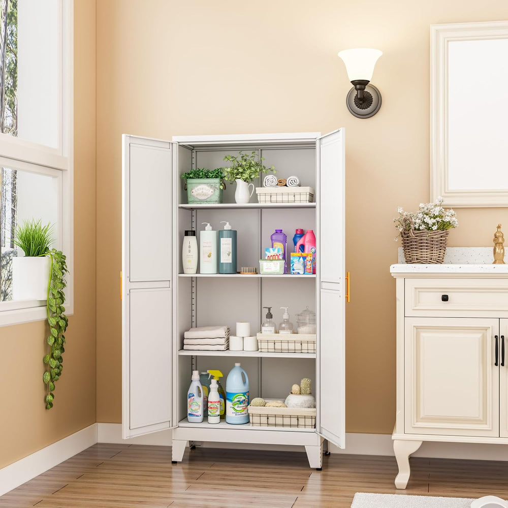 GAIOUS Metal Pantry Cabinet, Kitchen Pantry Storage Cabinets with 2 Door