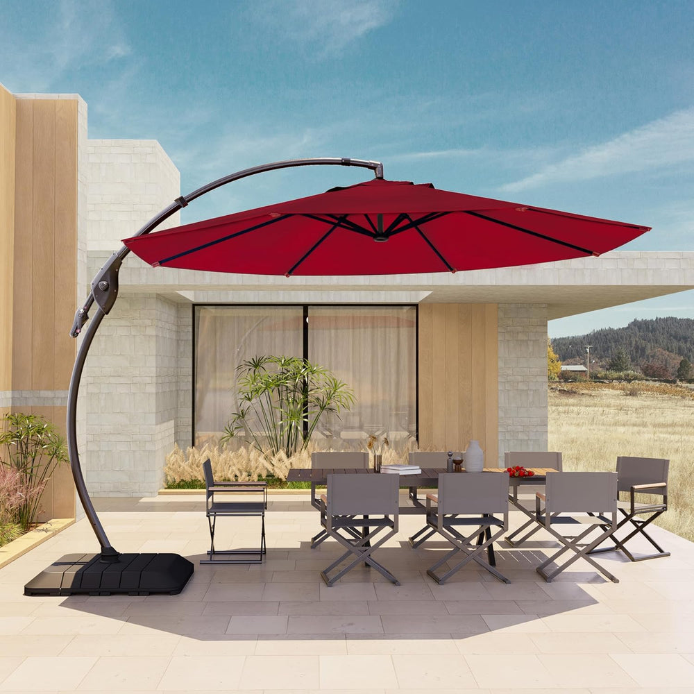 Grand patio 11 FT Patio Cantilever Umbrella with 360-degree Rotation Outdoor ...