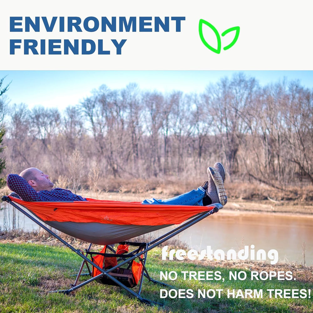 Portable Hammock with Stand for Indoor Outdoor Camping Essentials