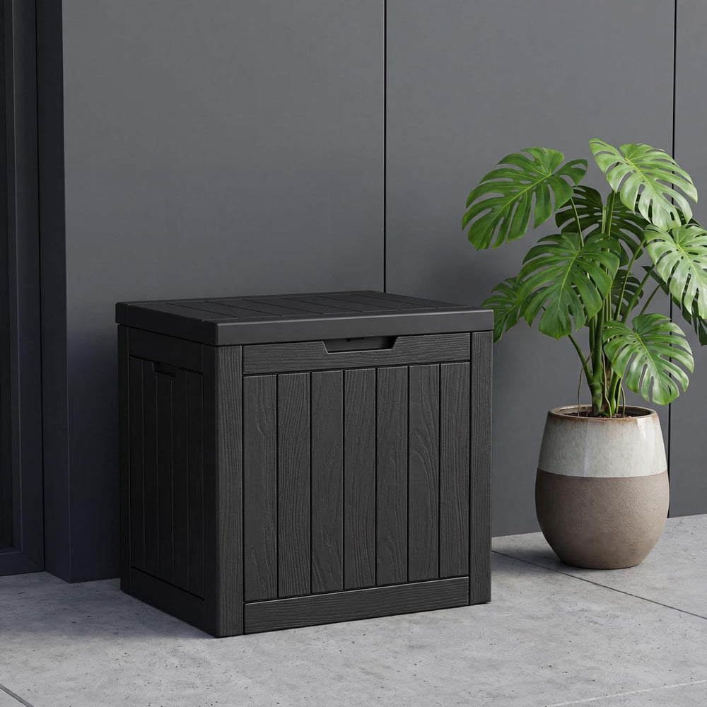 NicBex 30 Gallon Deck Box, Waterproof Resin Outdoor Storage Box Lockable for ...