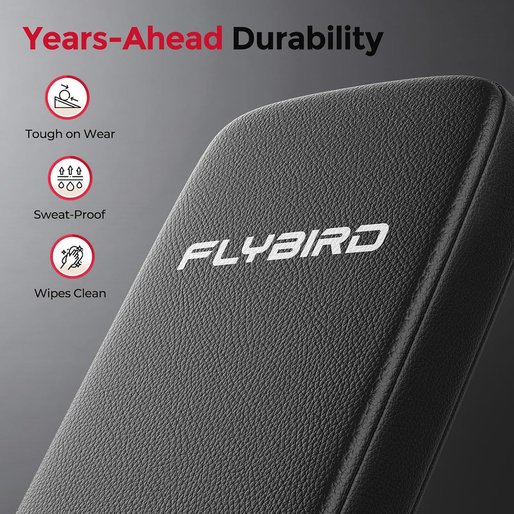FLYBIRD WB5 Weight Bench, ASTM-Certified 800LBS Adjustable Weight Bench Worko...