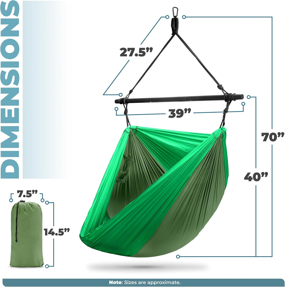 Sorbus Sensory Swing, Hammock Swing, Outdoor Hanging Pod Chair (Green)