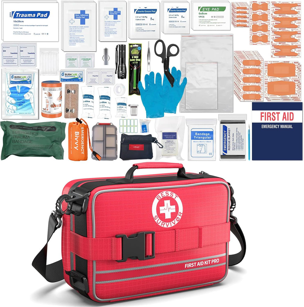 Besst Survivor Comprehensive First Aid Kits- Advanced Trauma Kits with Labele...