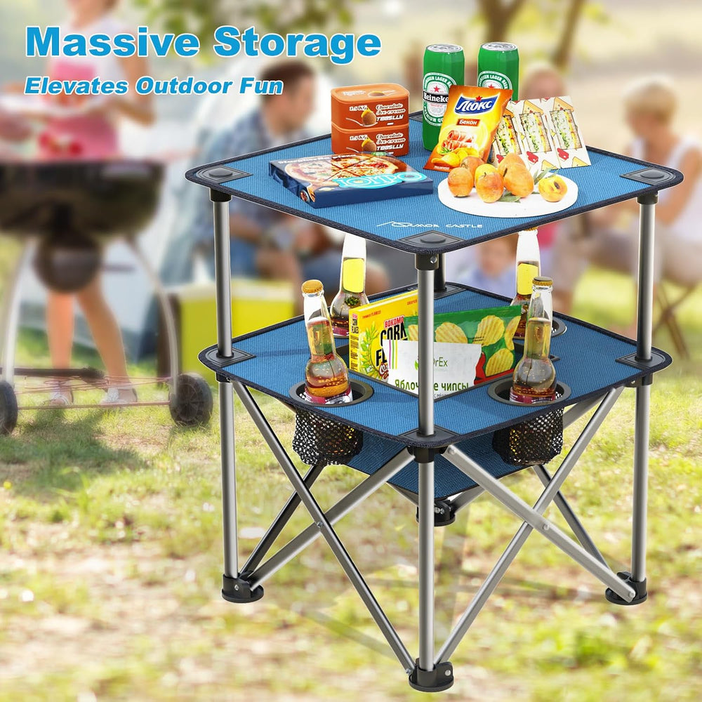 Folding Camping Table, Portable Outdoor Picnic Table, Lightweight Square Camp...