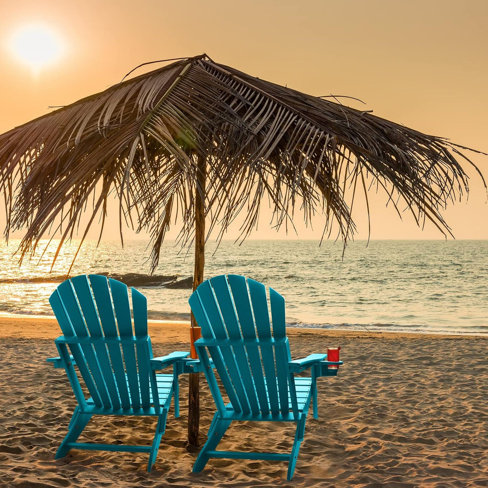 FUNBERRY Oversized Adirondack Folding Chair Set of 2, Fire Pit Chair 400LBS