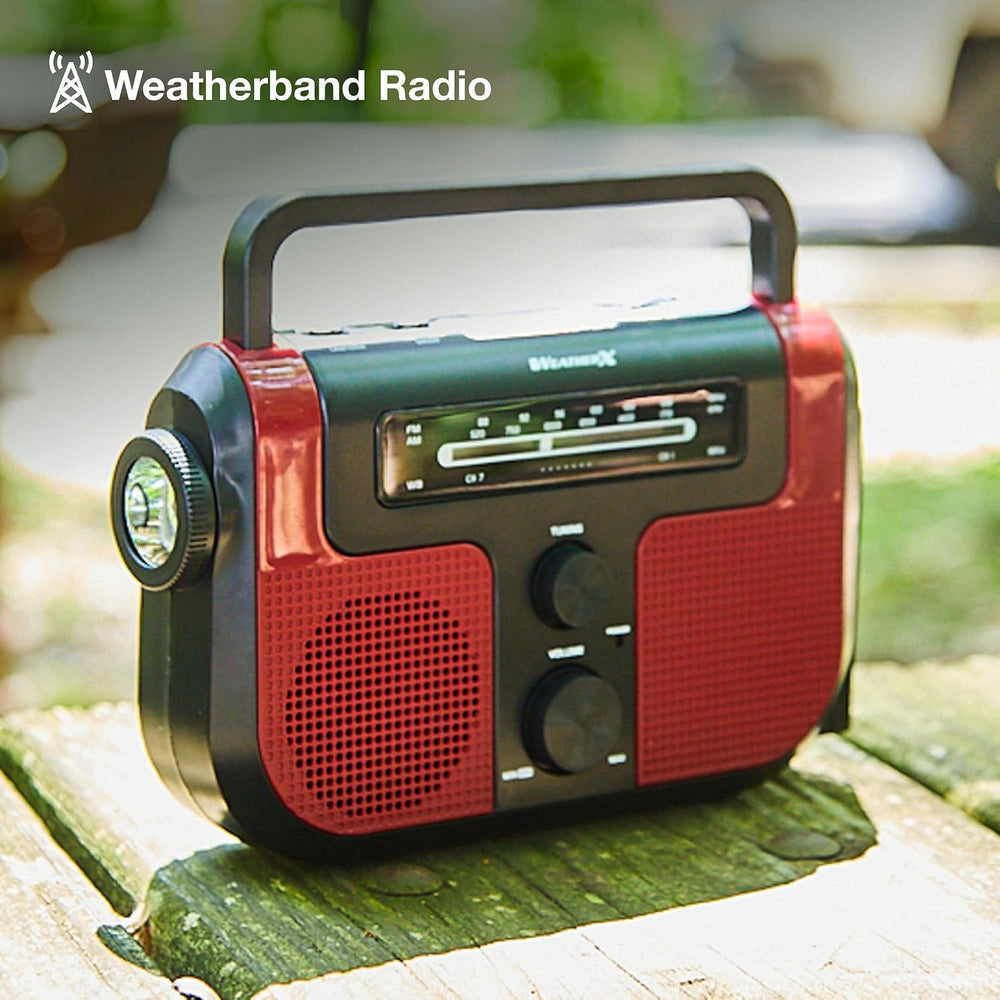Weatherband AM/FM Radio with Flashlight, Lantern, and Phone Charger, WR383R