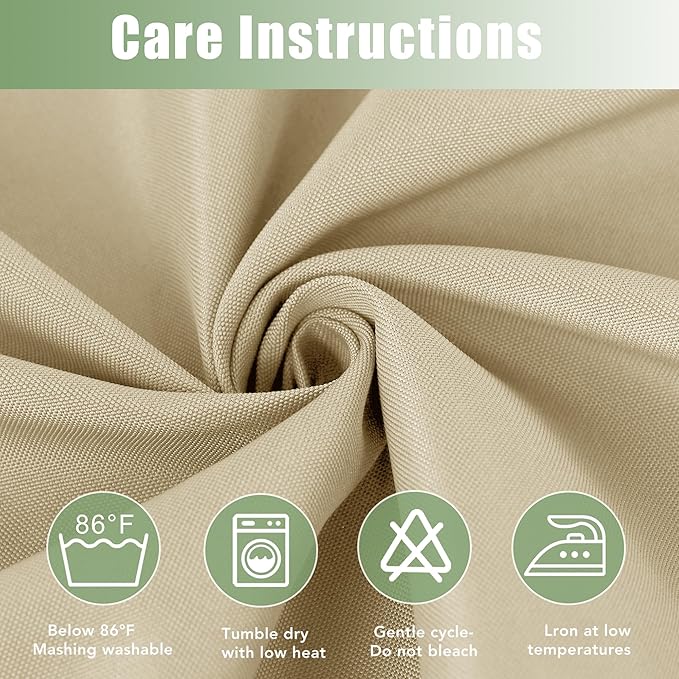 HolidayIdeas Extra Wide Outdoor Curtains for Patio Waterproof, 6 Panels - 110...