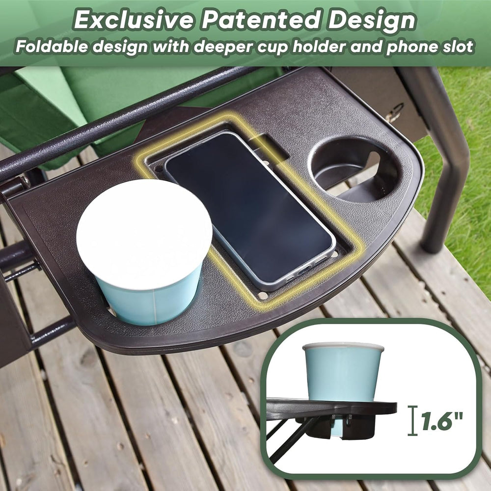 ZZW 3 Seat Outdoor Porch Patio Swing with Stand 800lbs 2-in-1 Convertible Swi...