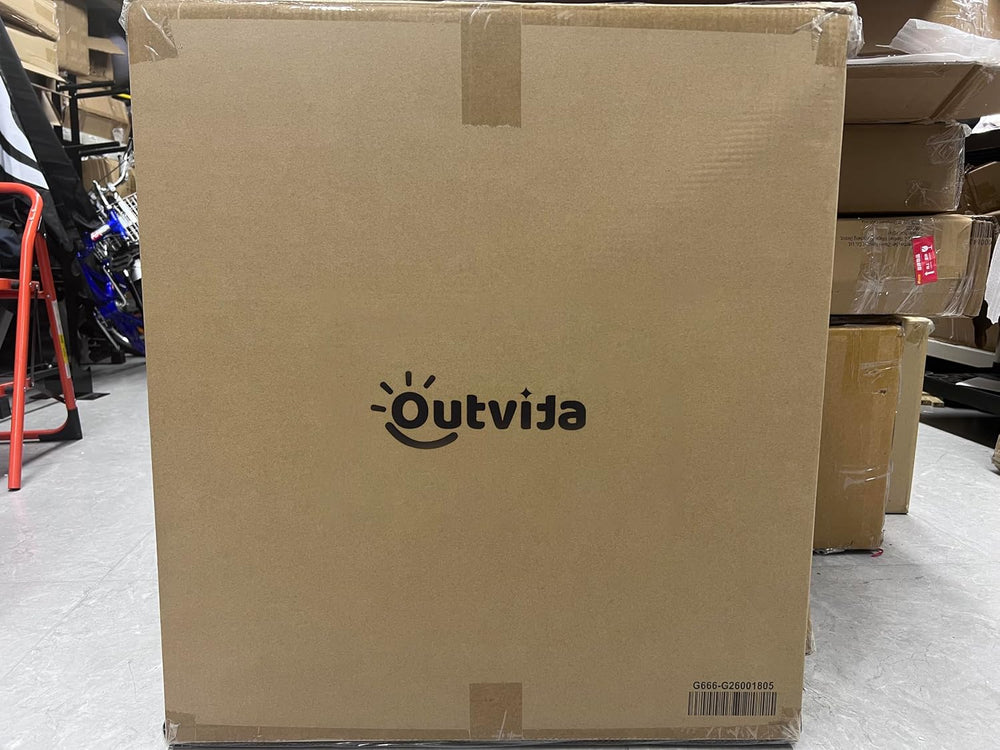 Outvita Outdoor Rocking Chair, Solid Wood High Back Porch Rocker, Natural