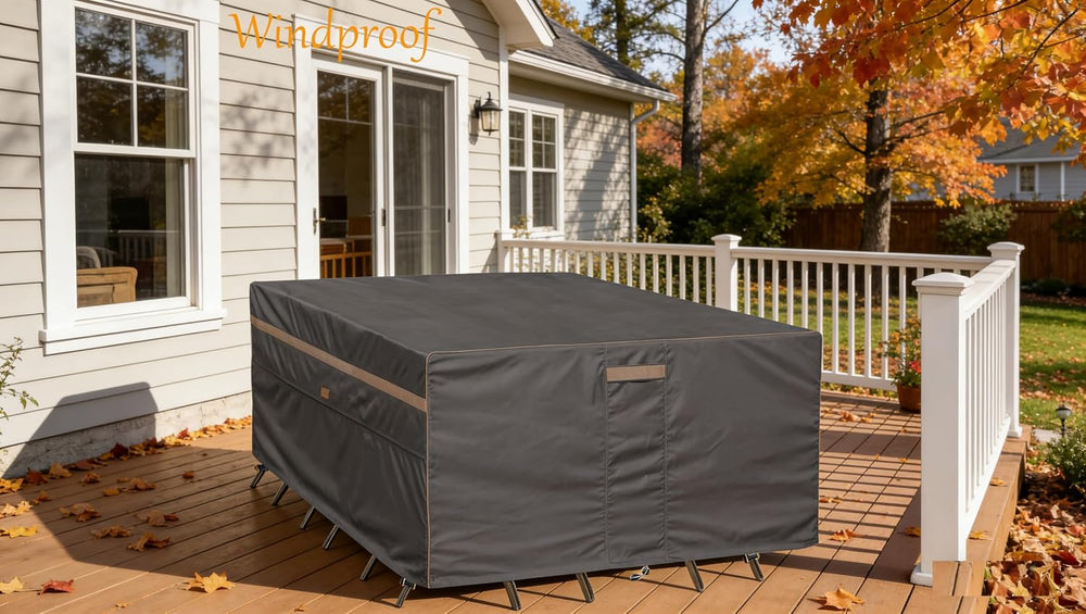 Garden Blasam Waterproof Patio Furniture Cover 128W x 82D in Dark Grey