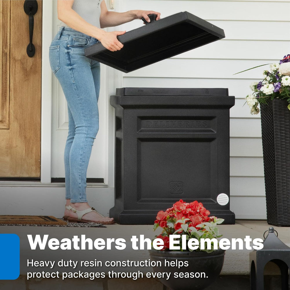 Step2 Express Parcel Delivery Box, Large Outdoor Package Bin with Lid, Weathe...