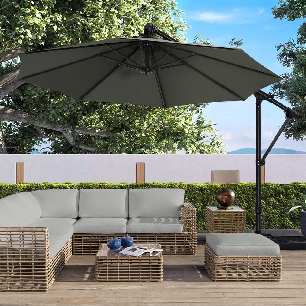 ABCCANOPY 10FT Cantilever Offset Hanging Patio Umbrella
