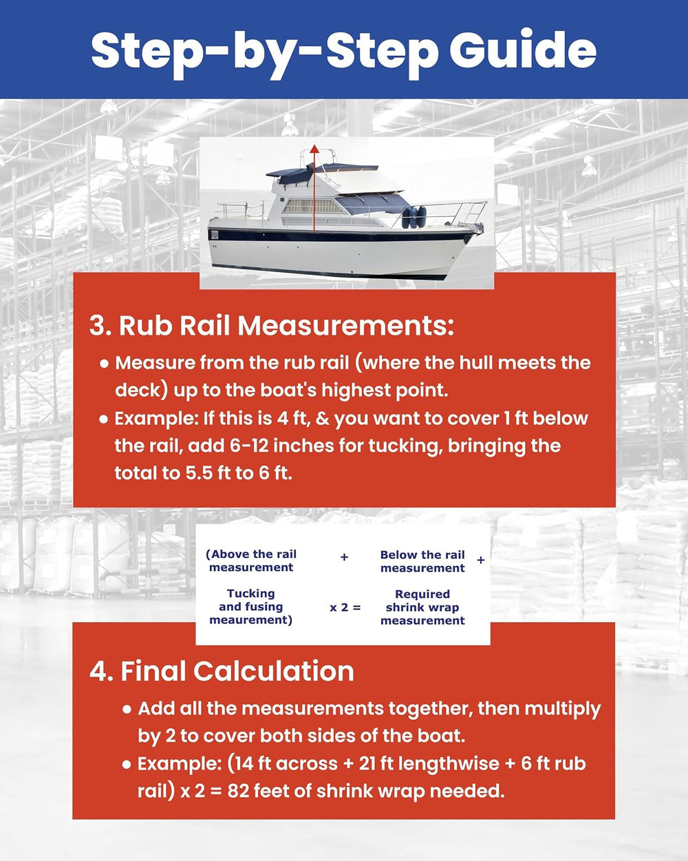 CPP 20’ x 89’, 7 Mil White Industrial Shrink Wrap - Boat Shrink Wrap for Wint...