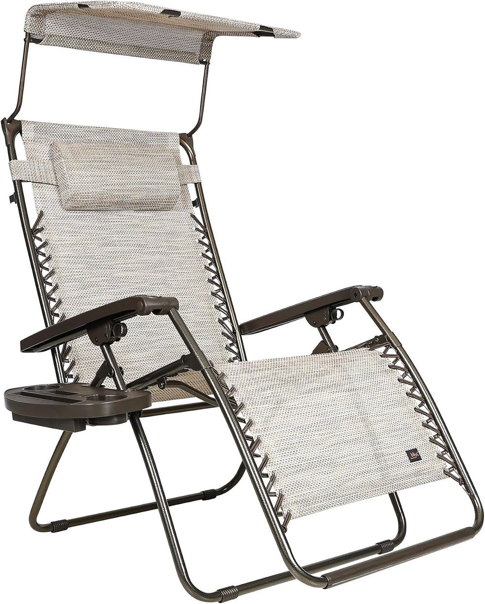 Bliss Hammocks 30" XL Zero Gravity Outdoor Lounge Chair, Sand, Set of 2