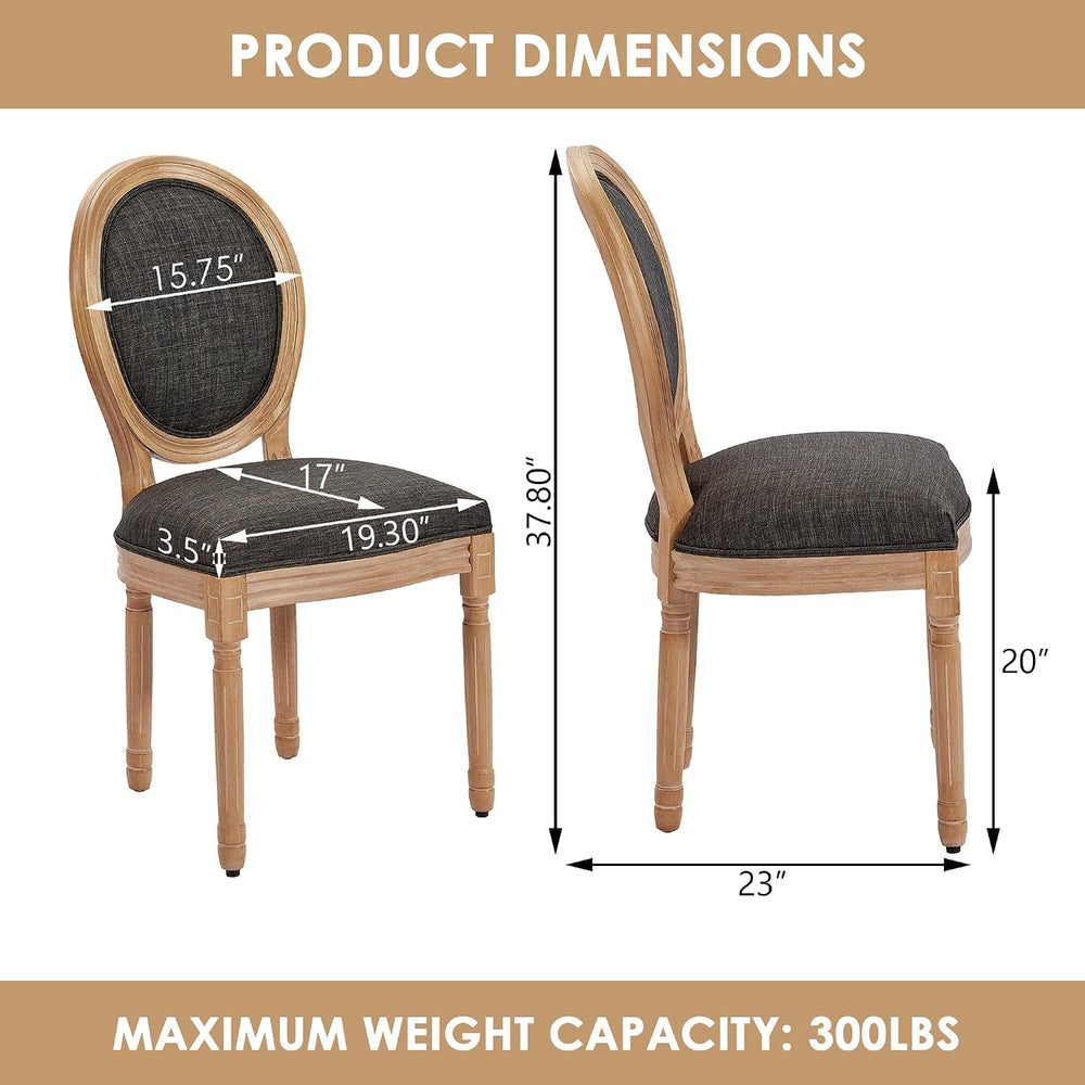 French Country Dining Chairs, Upholstered Dining Chairs Set of 2