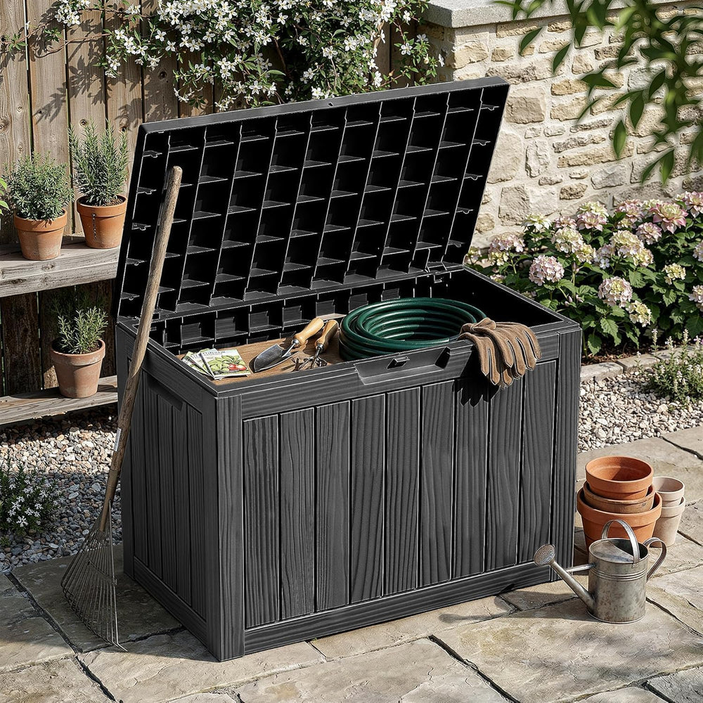 50Gal Outdoor Storage Box Anti-Theft Delivery Box Lockable Deck Box
