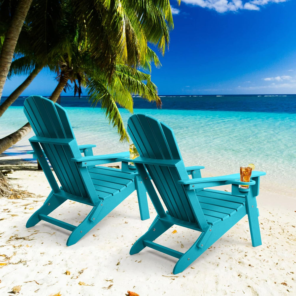 FUNBERRY Oversized Adirondack Folding Chair Set of 2, Fire Pit Chair 400LBS