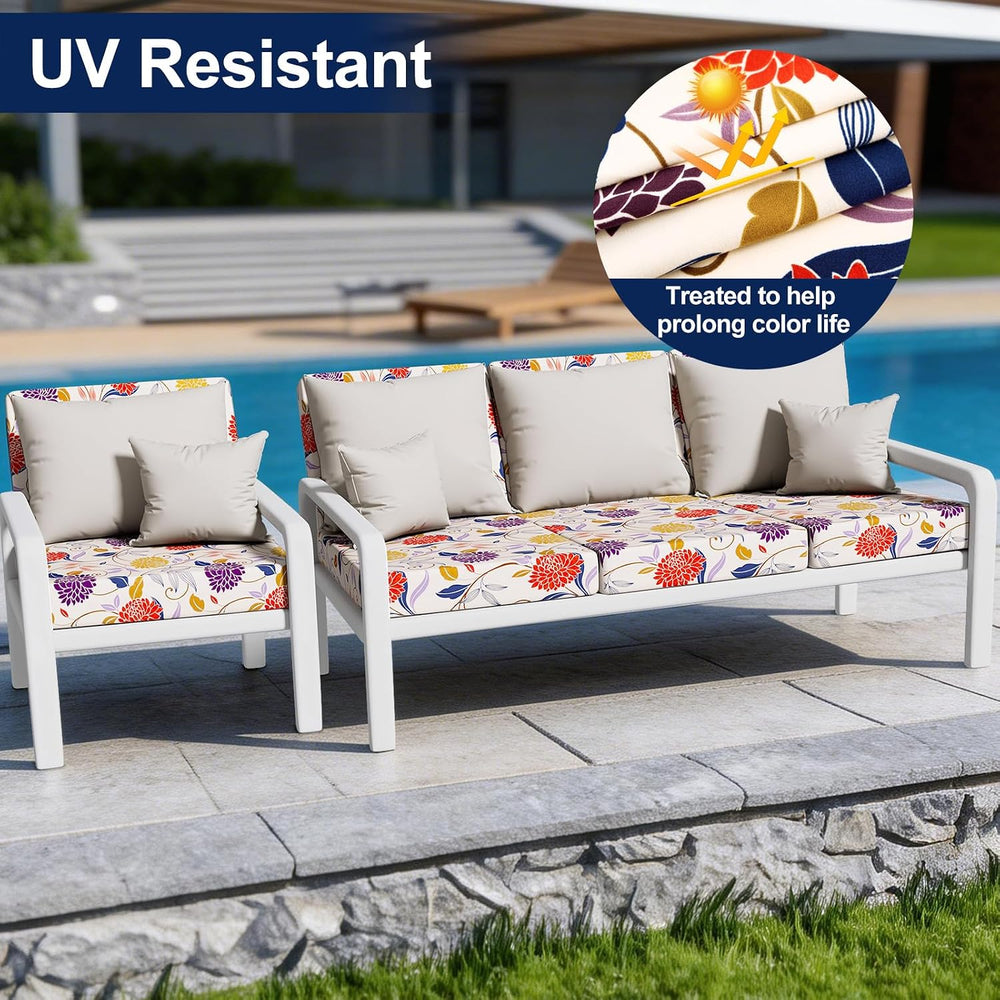Smiry Waterproof Patio Cushion Covers, Stretch Outdoor Furniture Covers