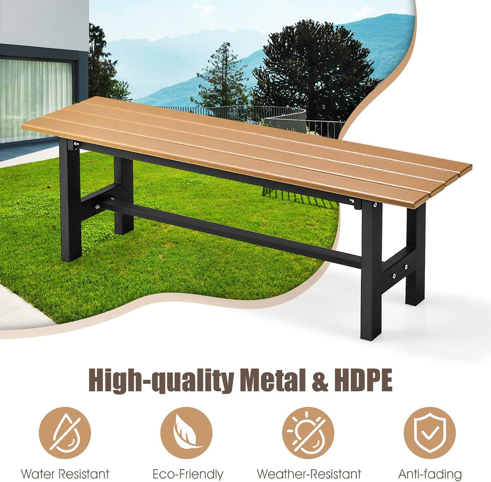 GIANTEX 2-Pack Outdoor Bench Seat,Backless Patio Garden Bench, 660 LBS Load