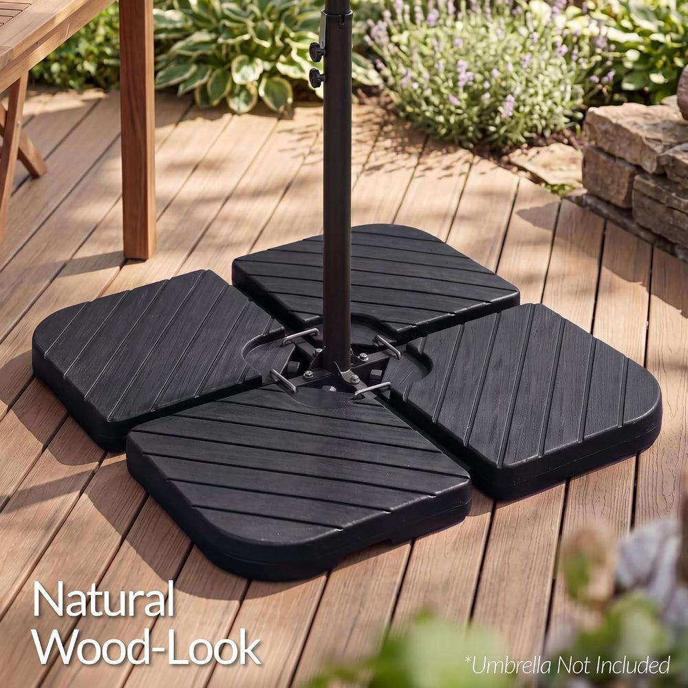 Best Choice Products 4-Piece Cantilever Offset Patio Umbrella Base Weight Set...