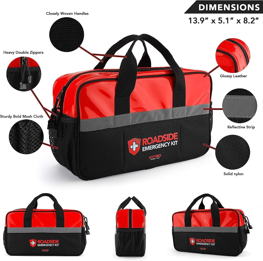 Kitgo Car Emergency Kit,Premium Roadside Assistance Essentials with Jumper Ca...