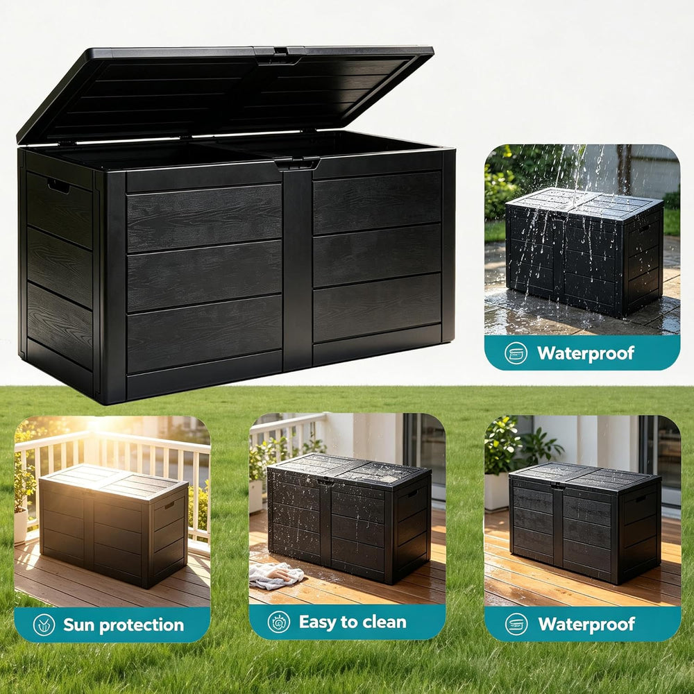 Outdoor Storage Box 70gallon Waterproof Deck Boxes for Furniture & Tool Box