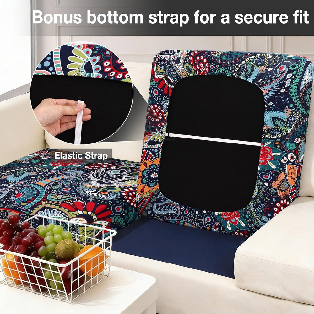 hyha 8Pcs Patio Cushion Covers, Stretch Outdoor Couch Cushion Covers
