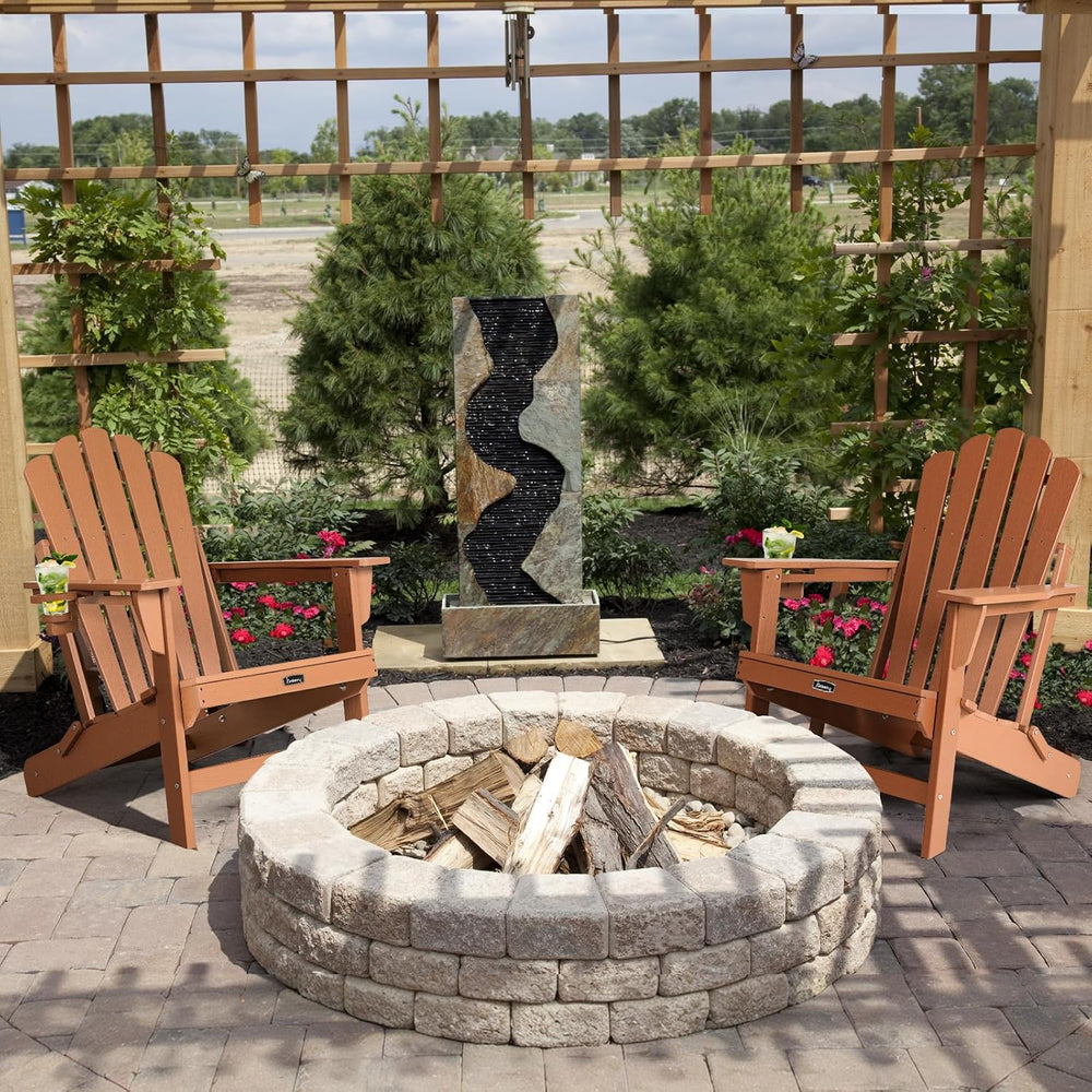 FUNBERRY Oversized Folding Adirondack Chair Set of 4, Fire Pit Chair 400LBS