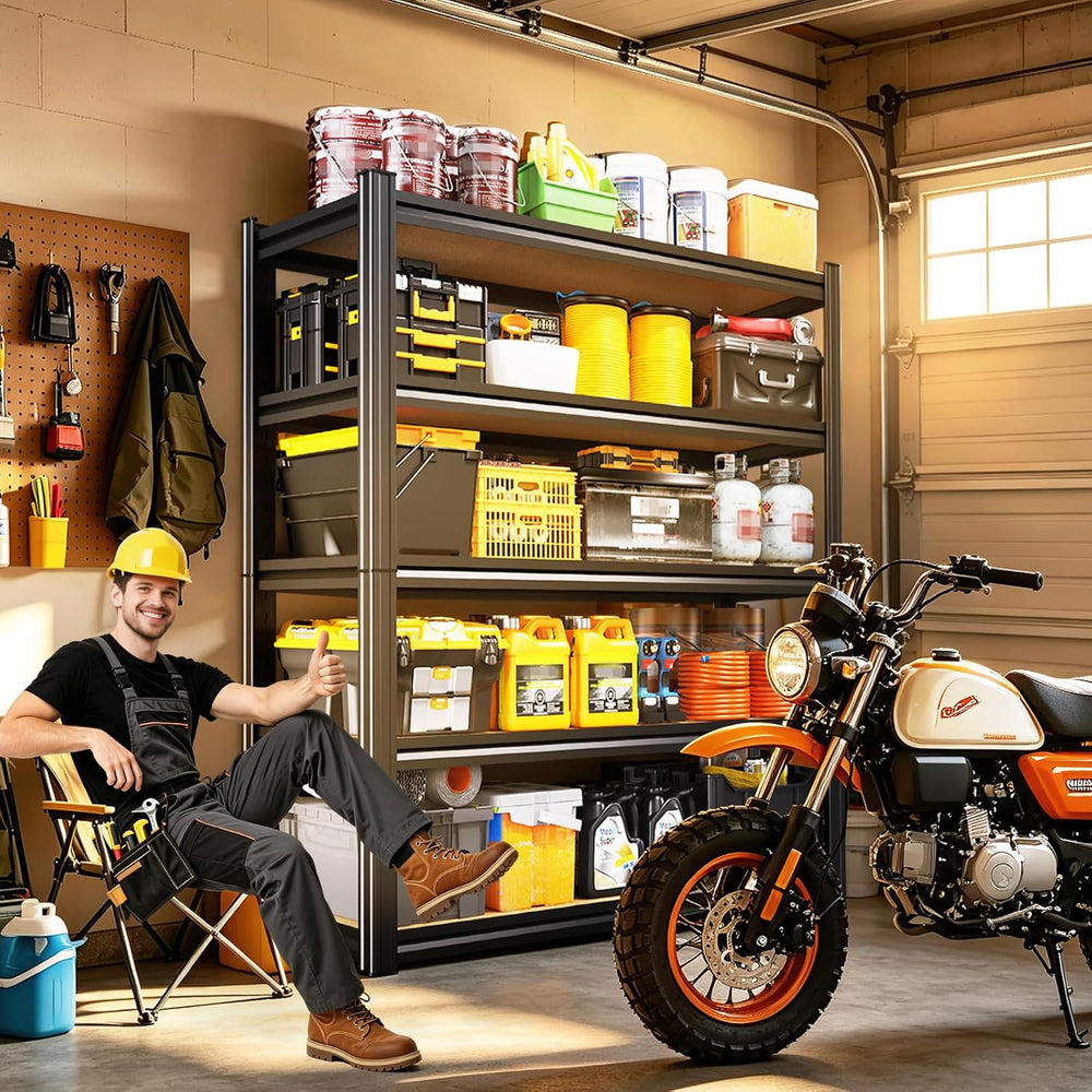 71.2"H Garage Shelving, 5-Tier Heavy Duty Metal Storage Shelves