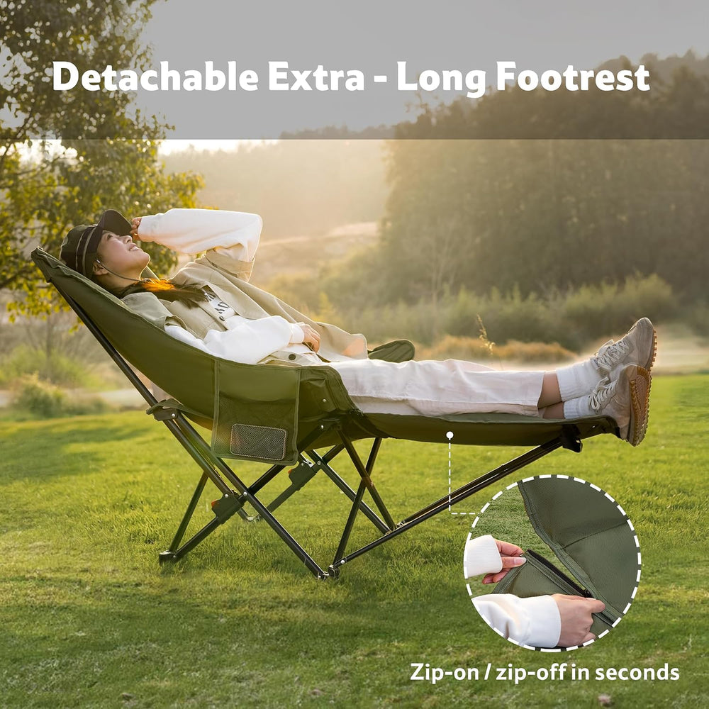 Naturehike Seastar Reclining Camping Chair, Padded Camp Chair with Detachable...