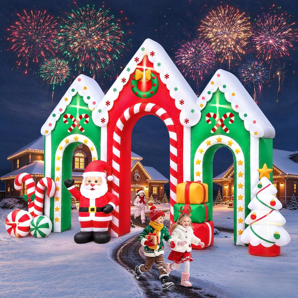 Kalolary 14FT Long Christmas Inflatable Archway Outdoor Decorations