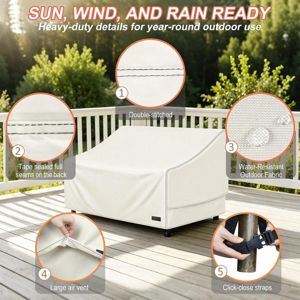 NettyPro Outdoor Patio Loveseat Sofa Cover Waterproof, 58"W x 37"D ...